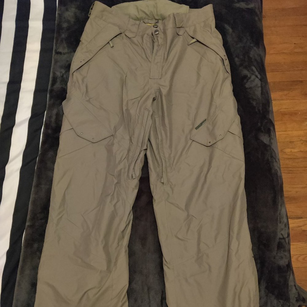 Sims khaki snowboard pants / ski pants / snow pants - Large